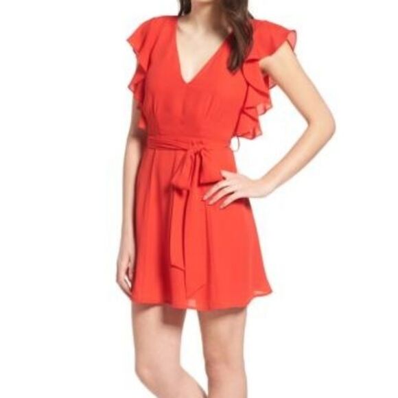 Socialite Ruffle Sleeve Dress Size S - Picture 1 of 8